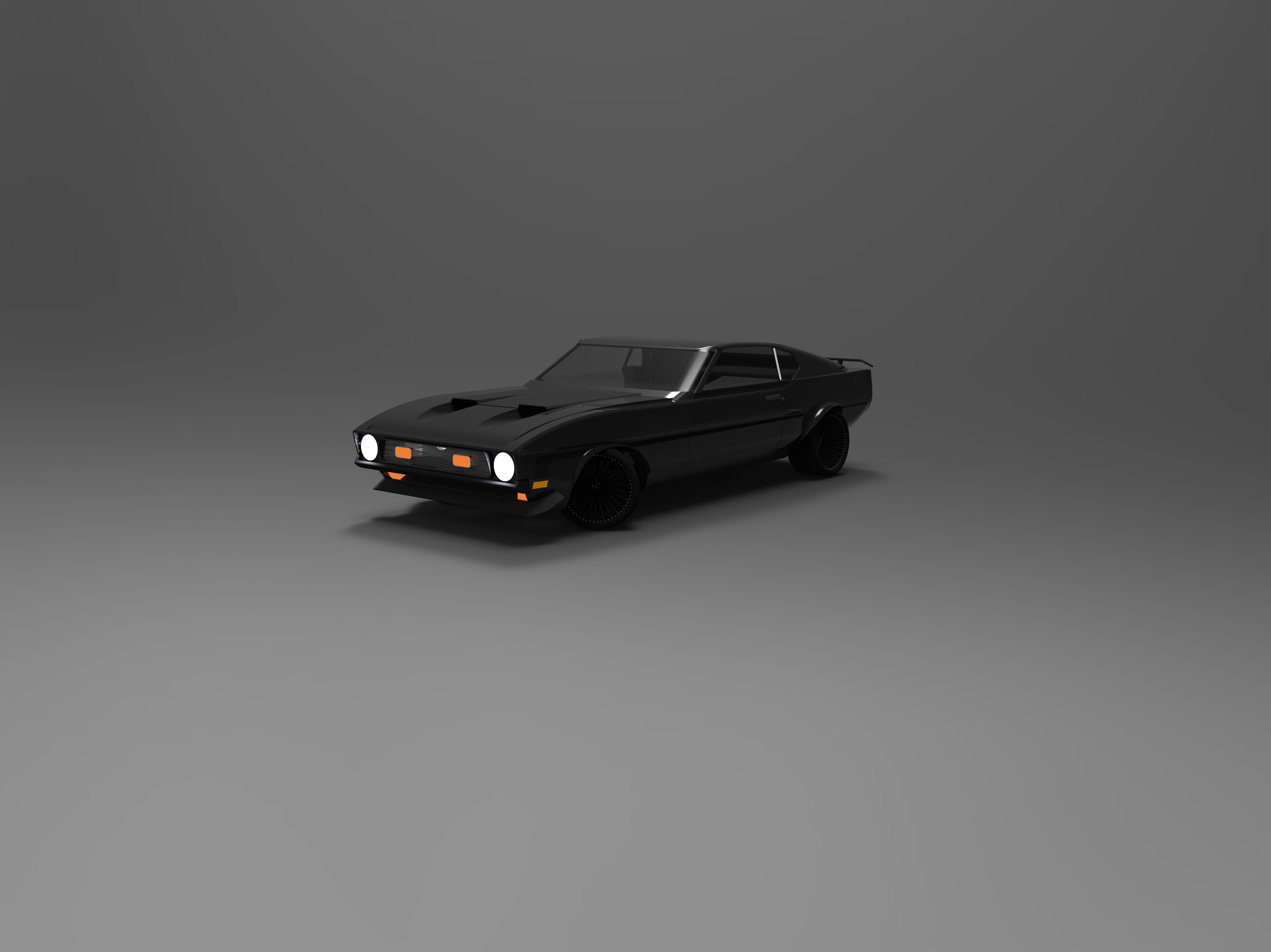 1971 Boss 351mach 1 beta v3 Free 3D model_1