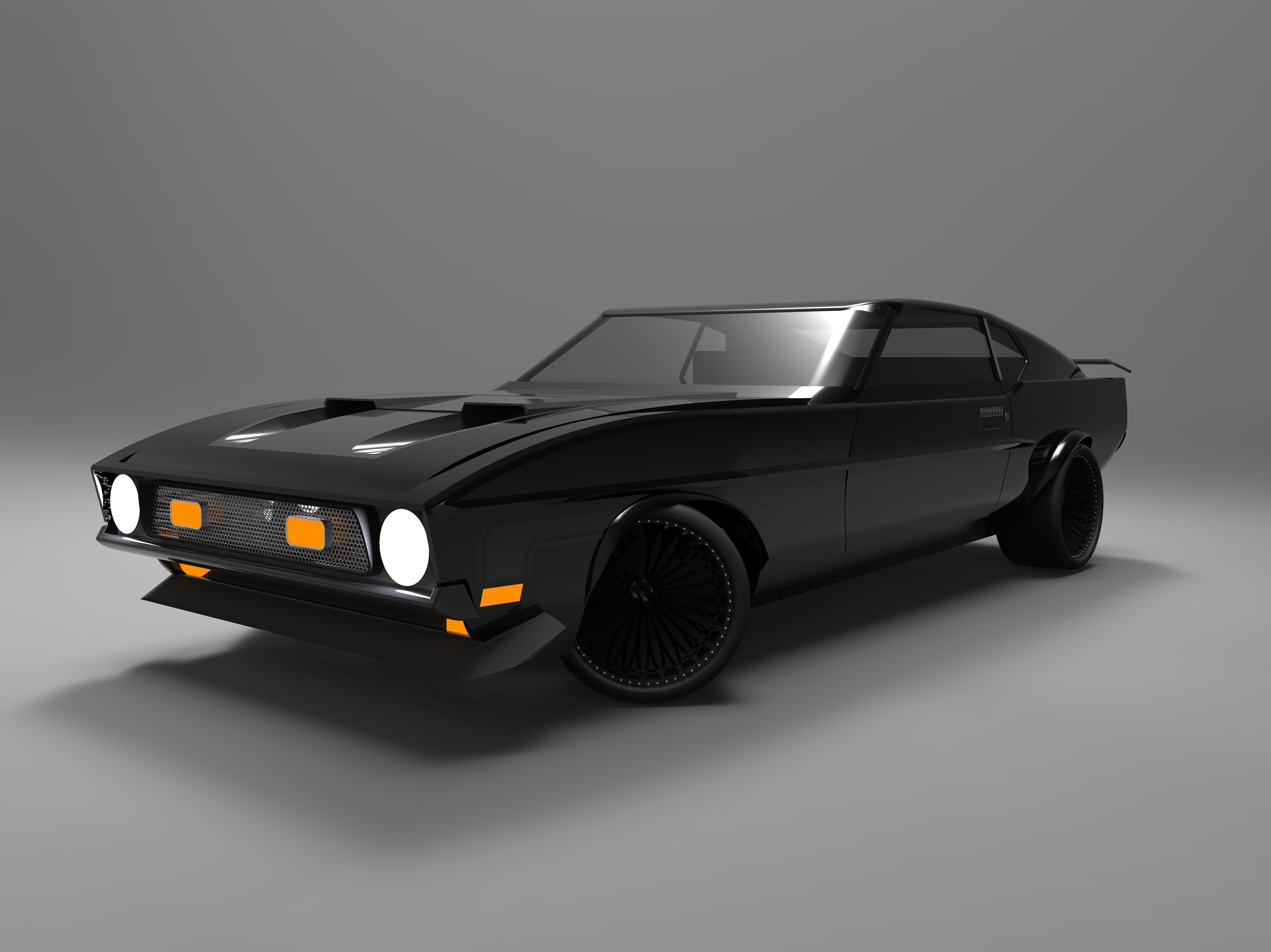1971 Boss 351mach 1 beta v3 Free 3D model_3