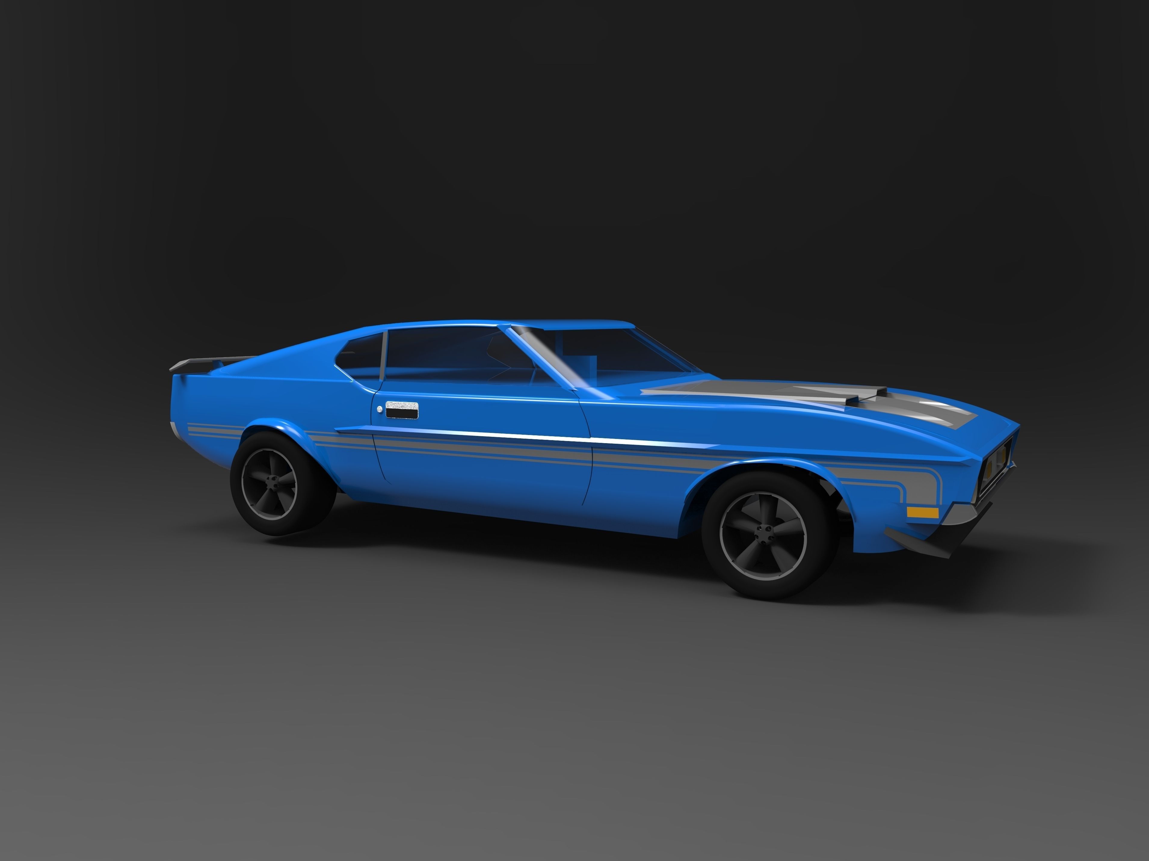 1971 Boss 351mach 1 beta v3 Free 3D model_4
