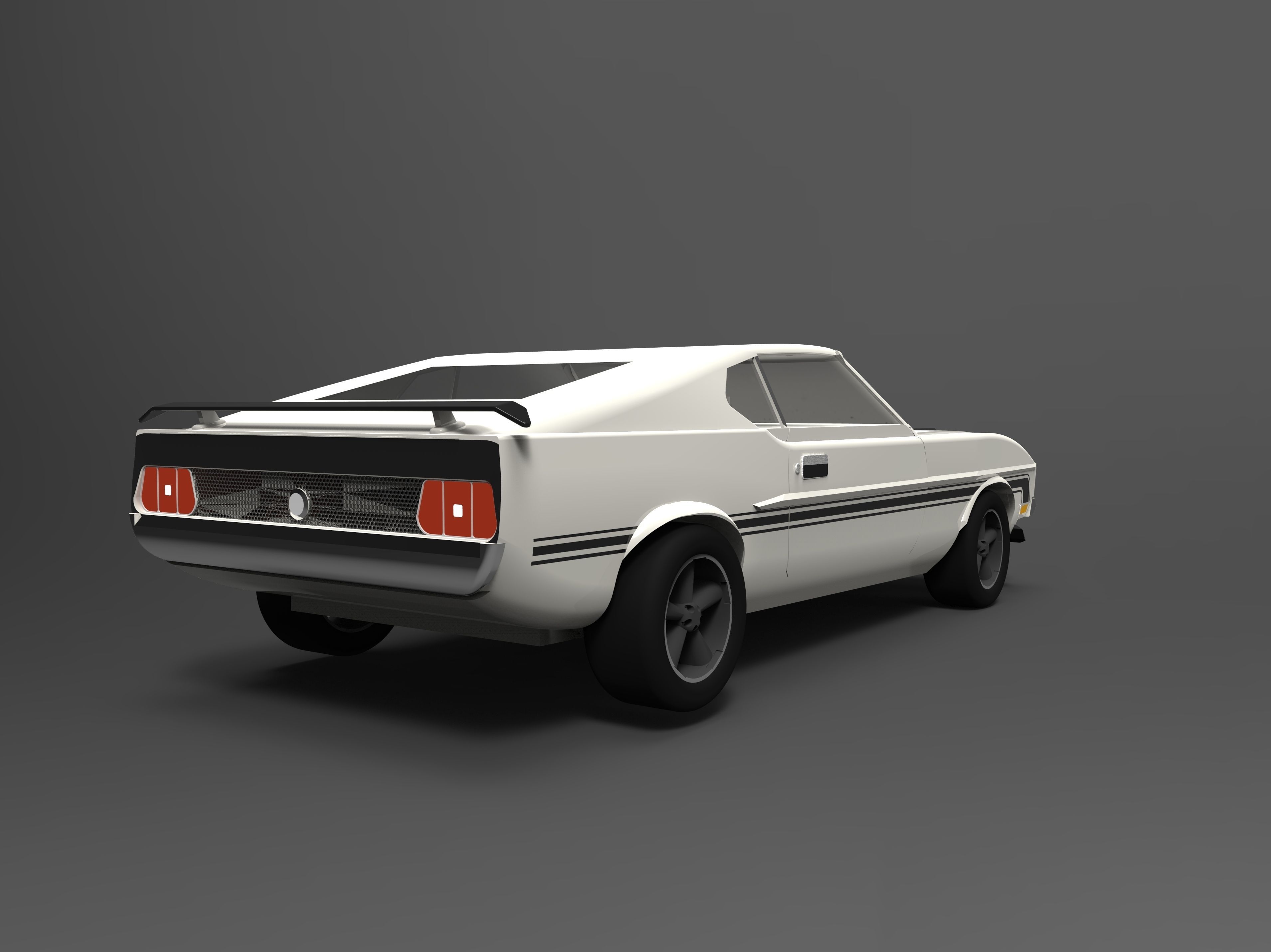1971 Boss 351mach 1 beta v3 Free 3D model_6