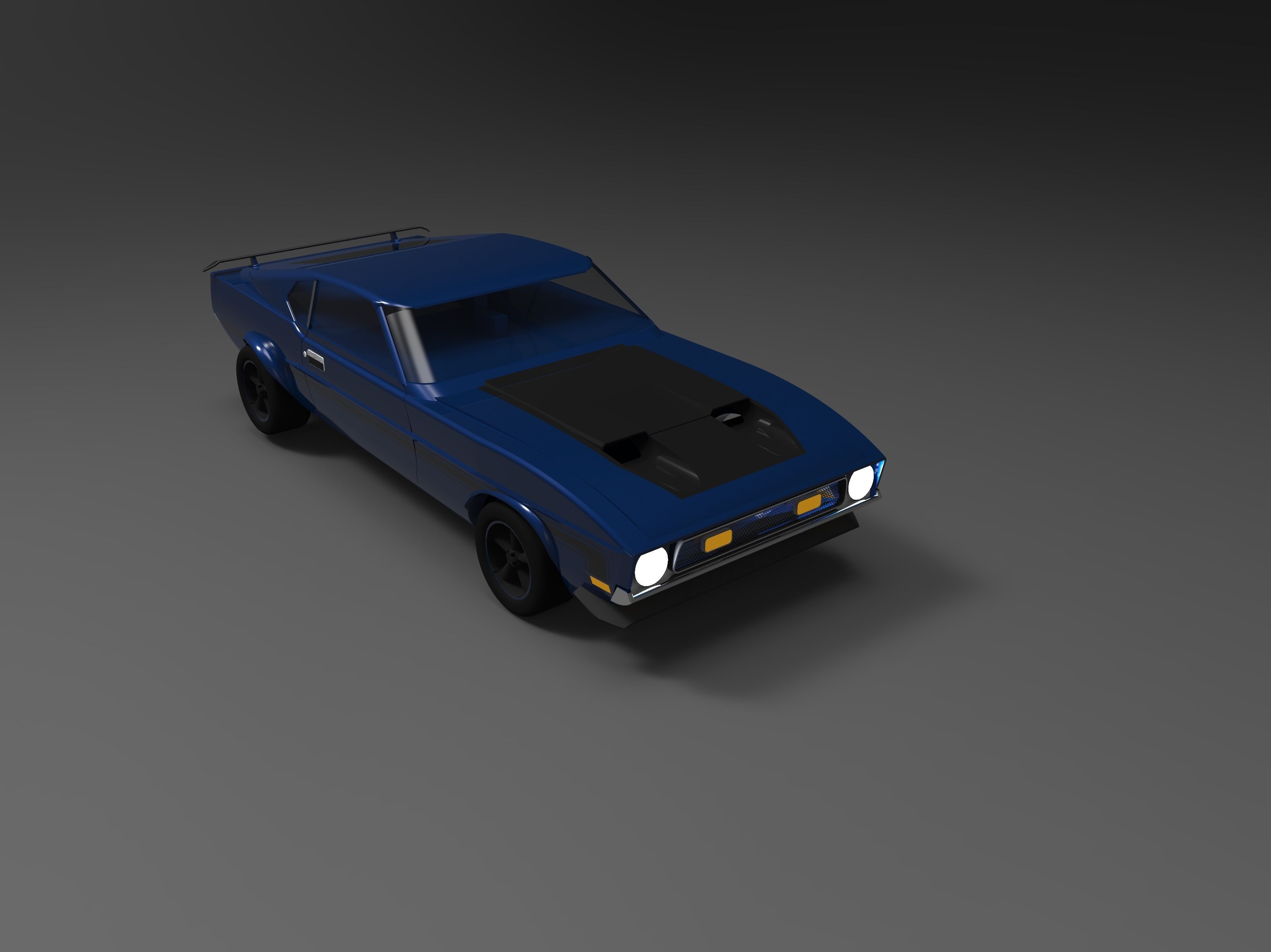 1971 Boss 351mach 1 beta v3 Free 3D model_8