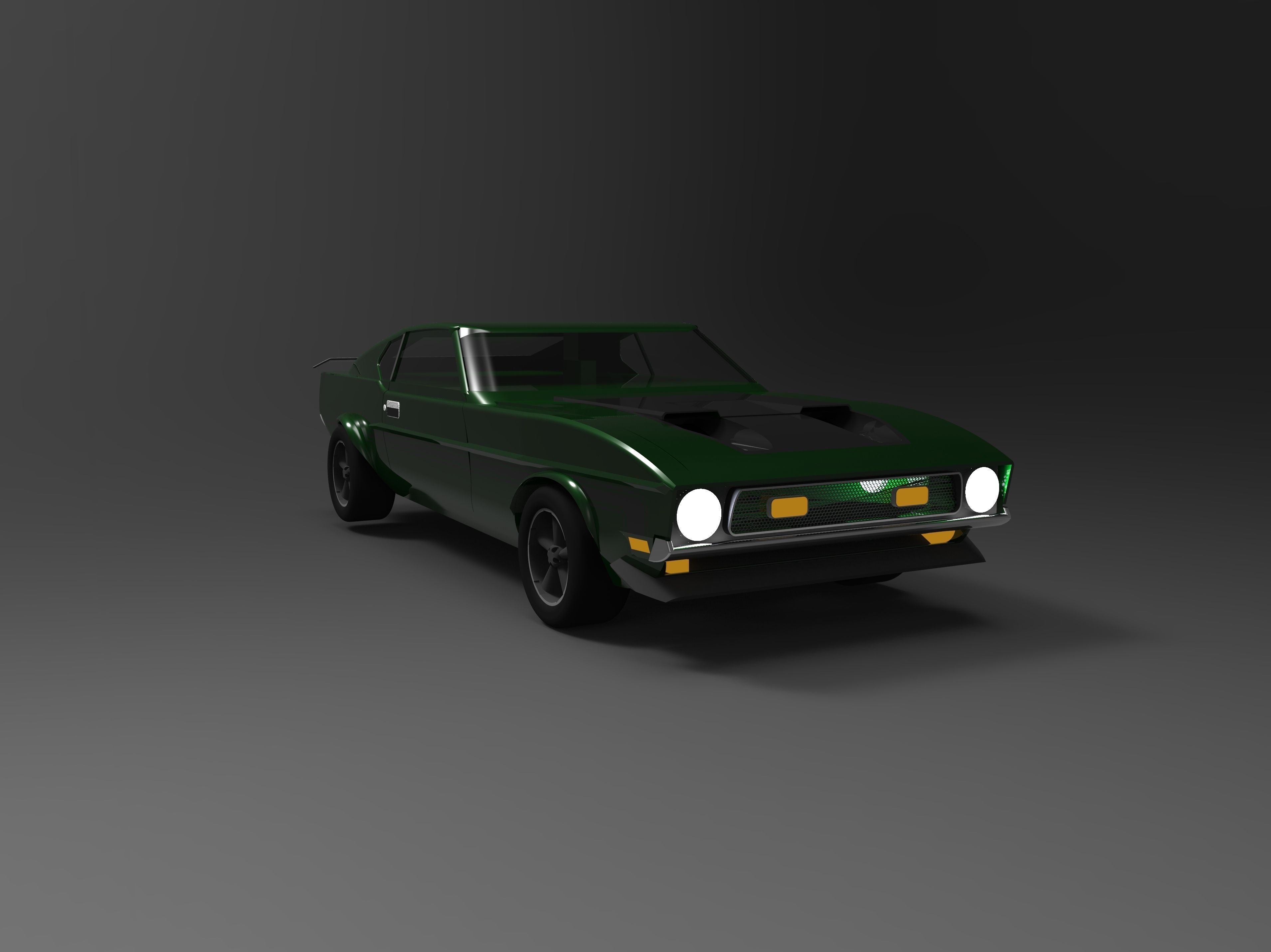1971 Boss 351mach 1 beta v3 Free 3D model_5