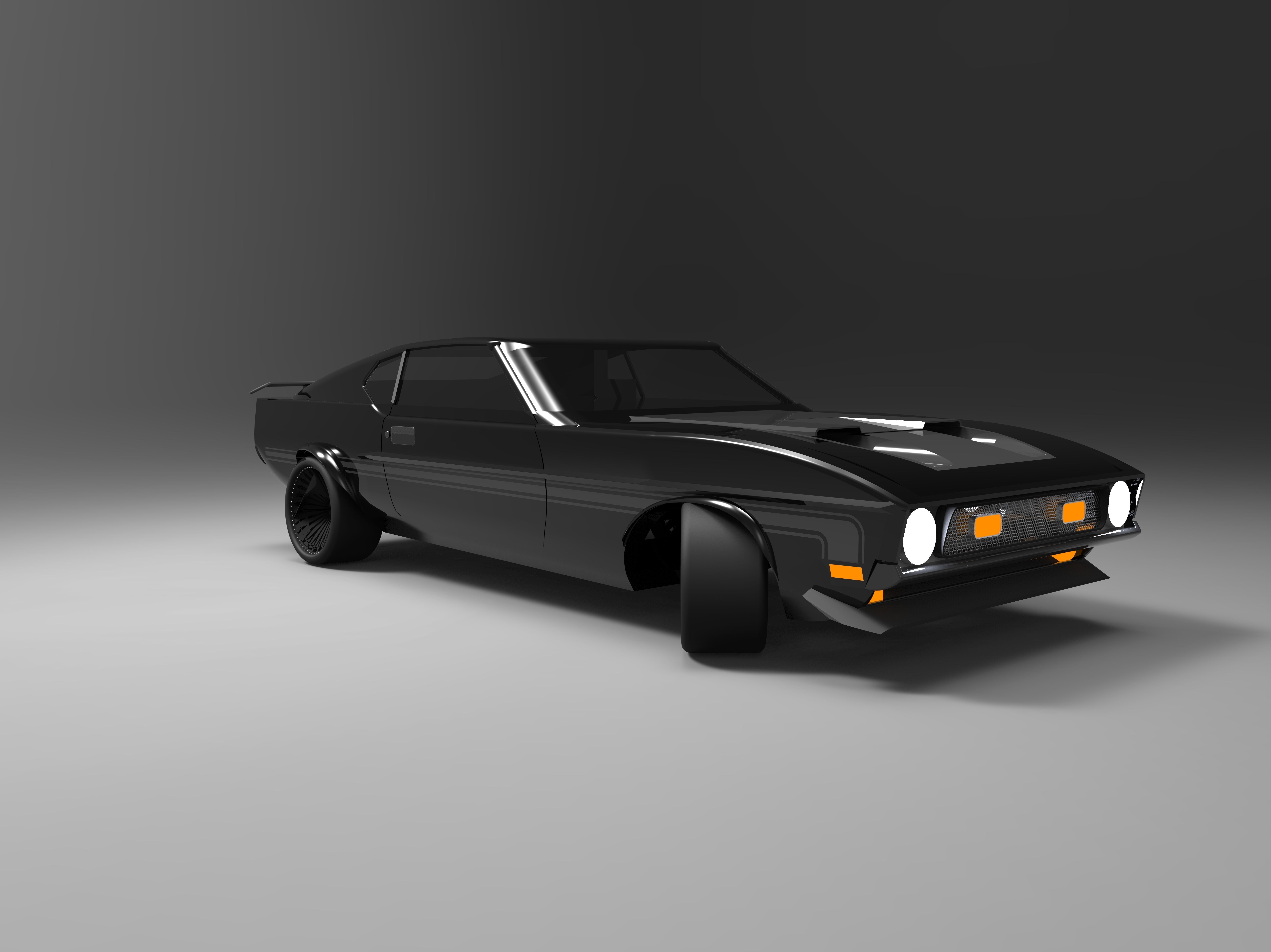 1971 Boss 351mach 1 beta v3 Free 3D model_2