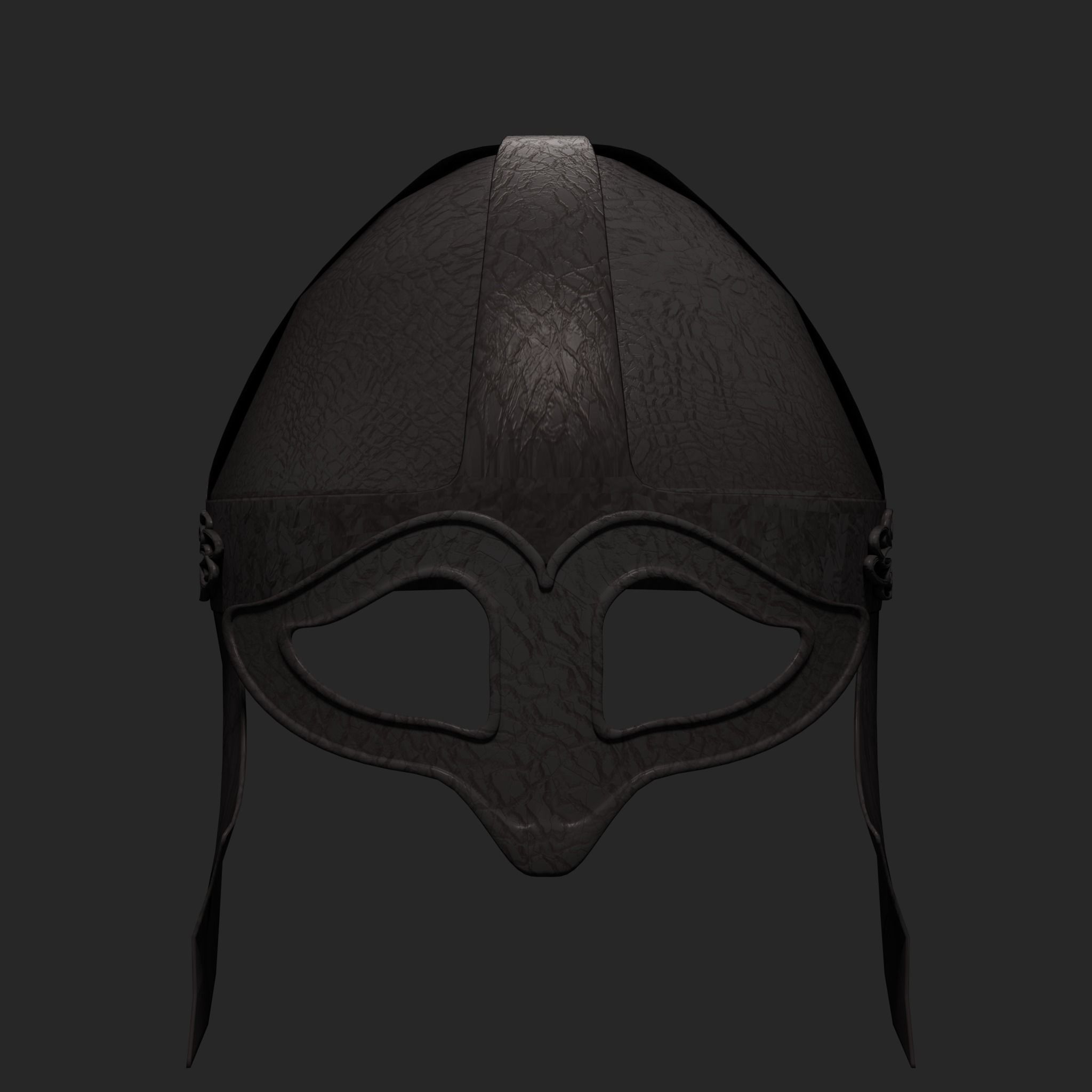 Leather Helmet High-Poly 3D model_1