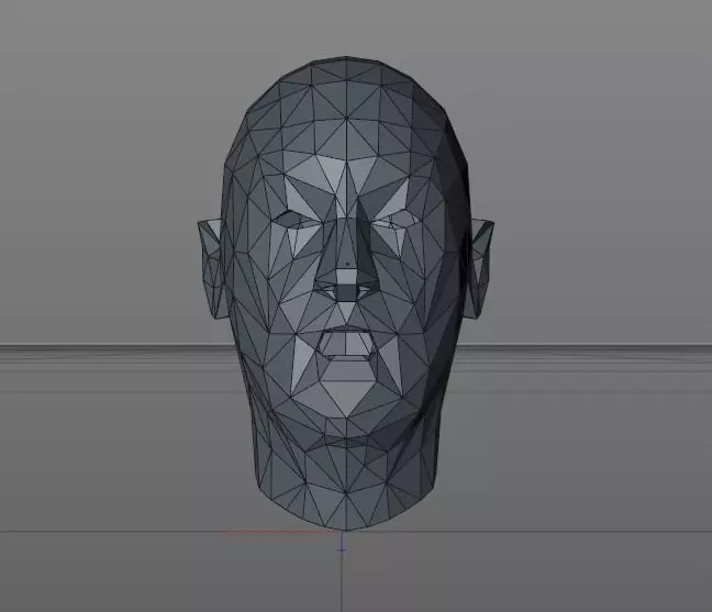 Controllable face movements Low-poly 3D model_0