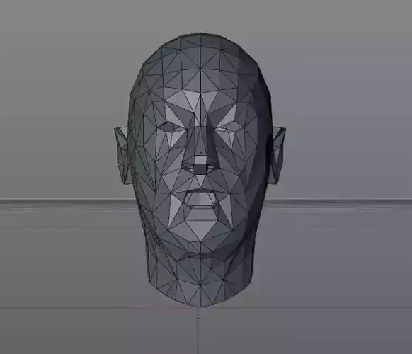 Controllable face movements Low-poly 3D model Controllable face movements Low-poly 3D model