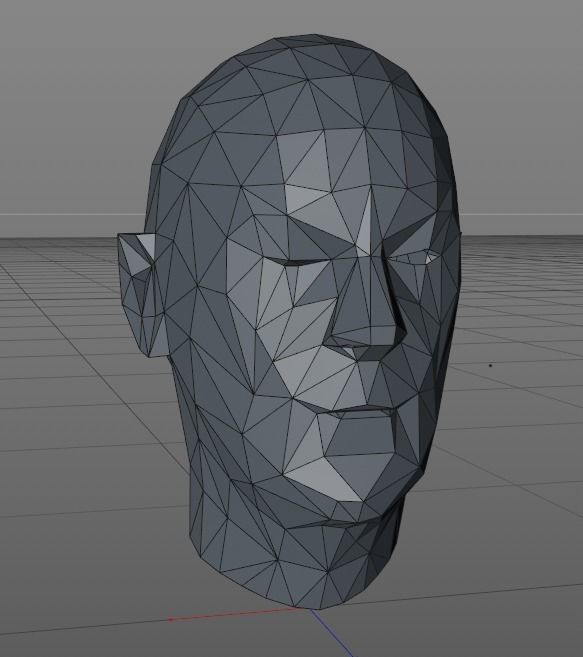 Controllable face movements Low-poly 3D model_3