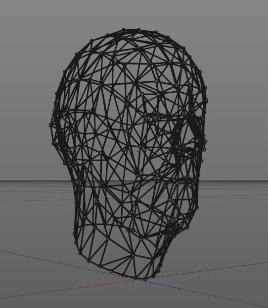 Controllable face movements Low-poly 3D model_5