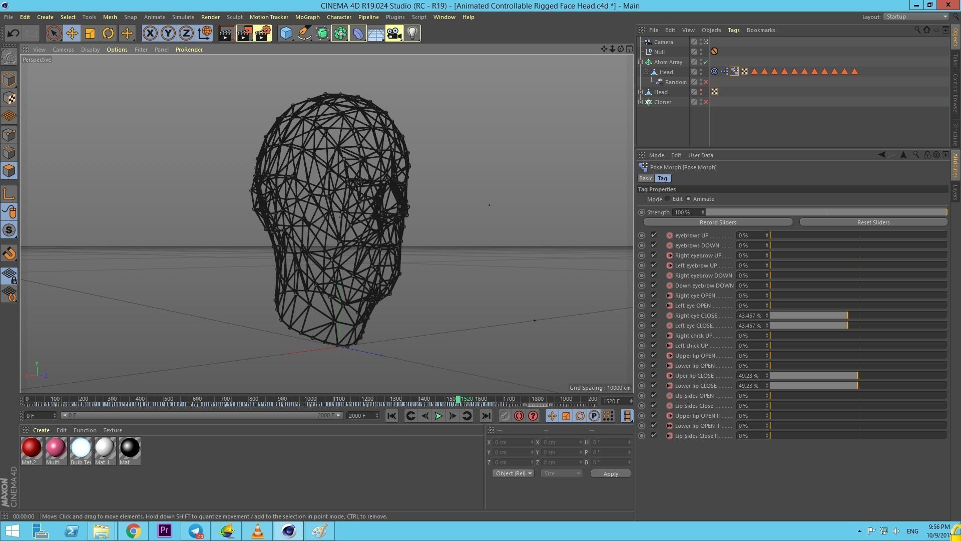 Controllable face movements Low-poly 3D model_2