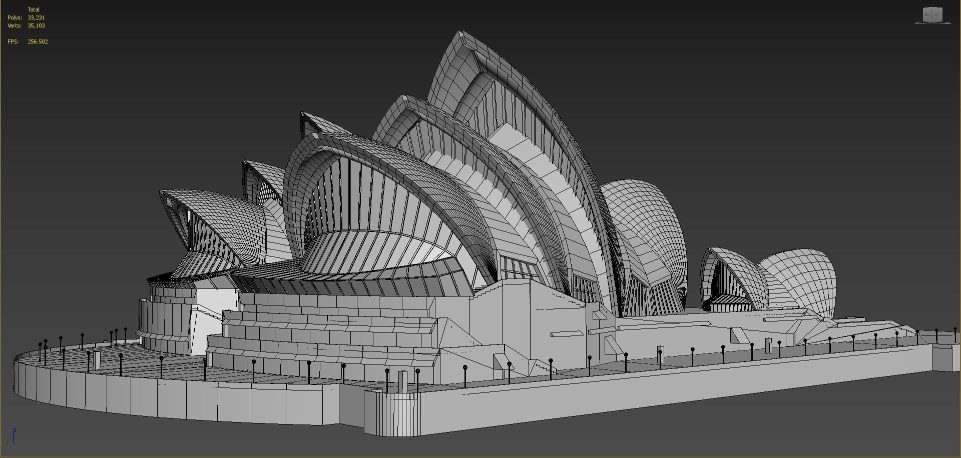 SYDNEY OPERA HOUSE Low-poly 3D model_5