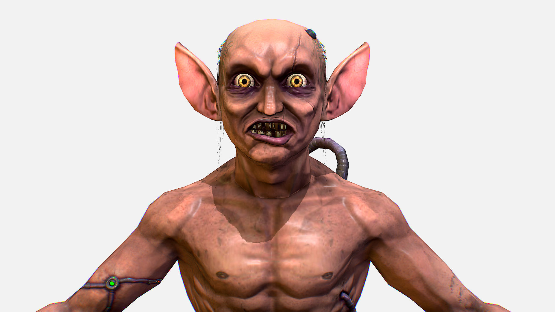 Gorllum Alien Troll Mutant Game Character Low-poly 3D model_15