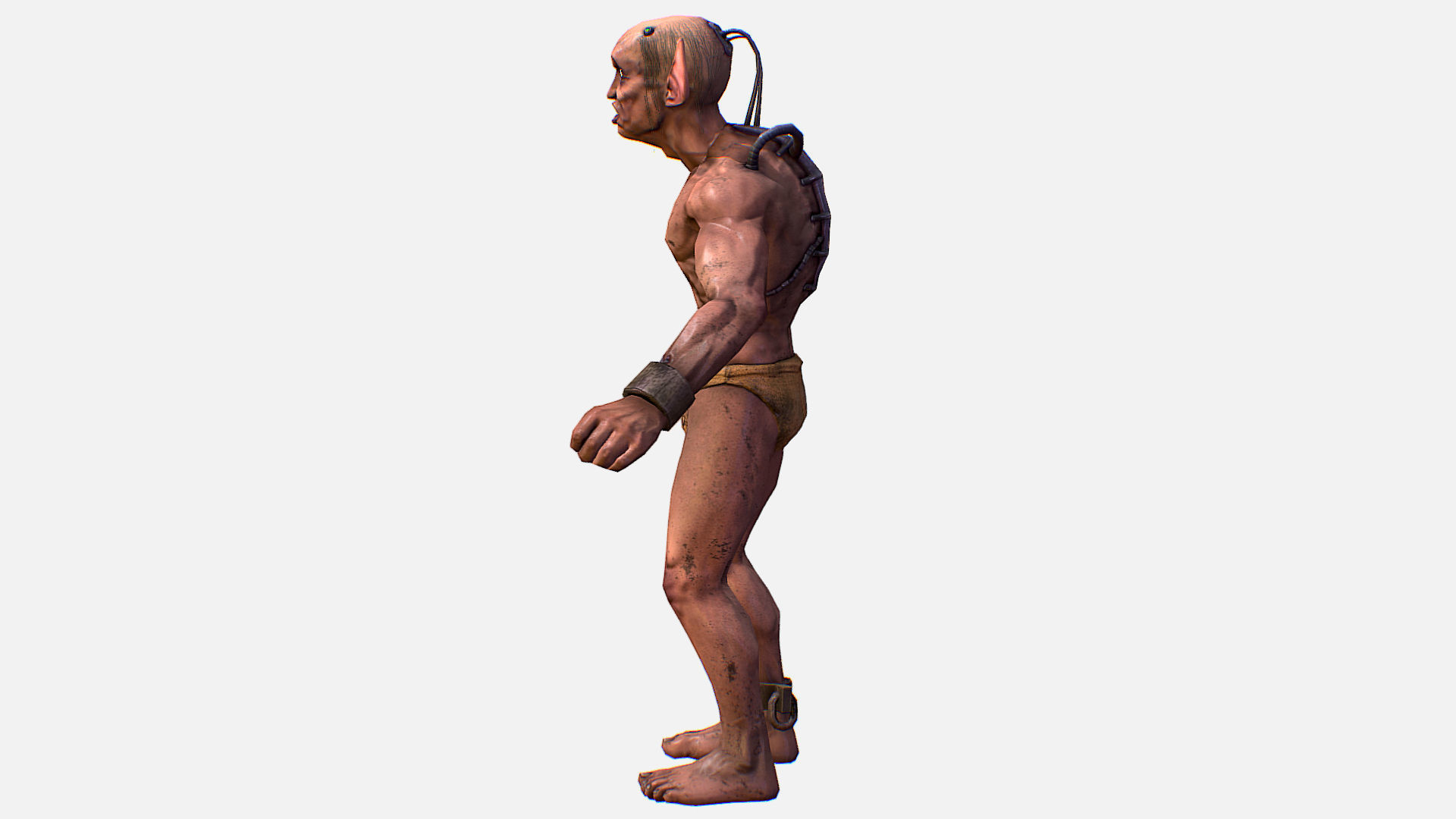 Gorllum Alien Troll Mutant Game Character Low-poly 3D model_14