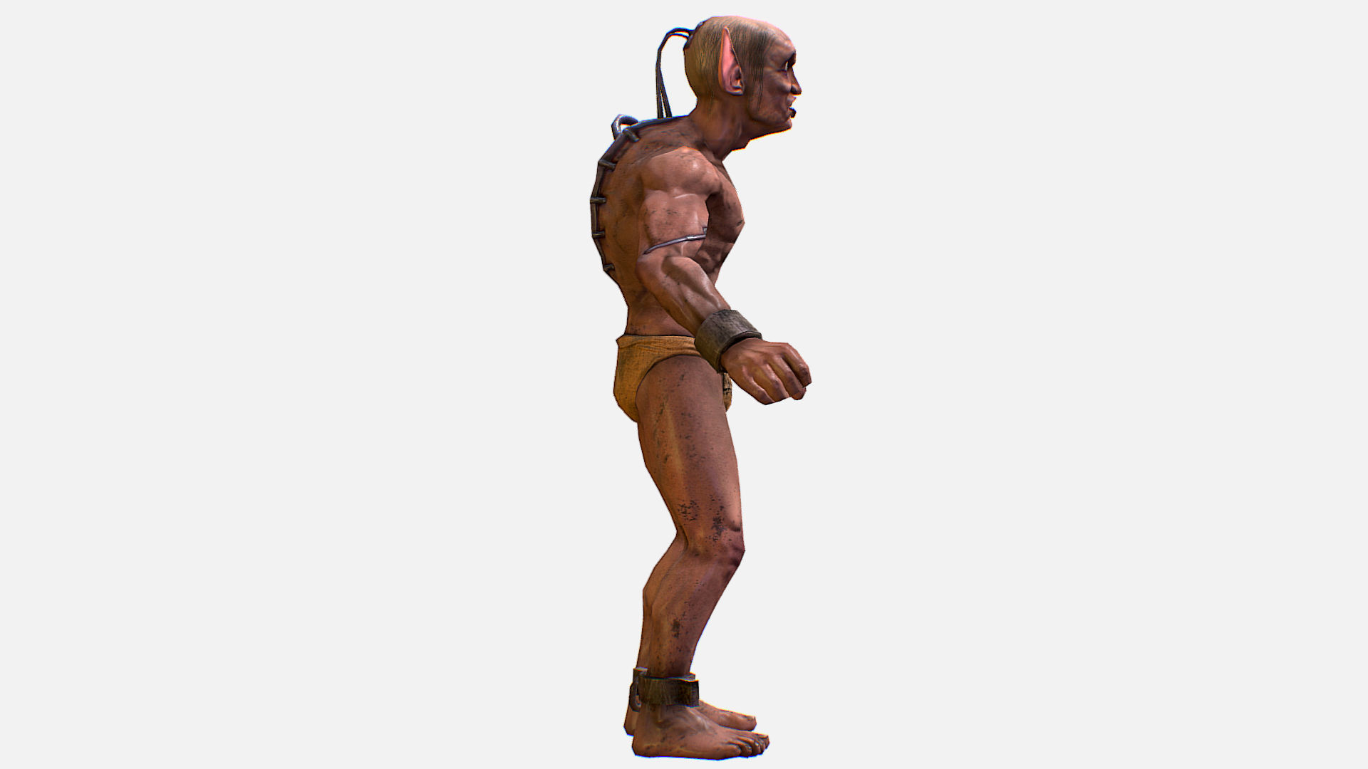 Gorllum Alien Troll Mutant Game Character Low-poly 3D model_11
