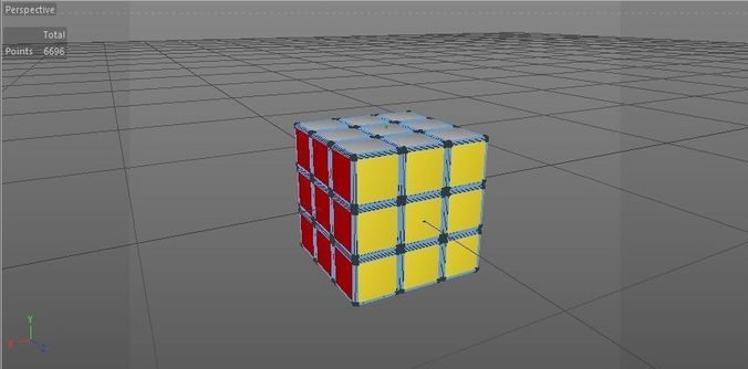 Rubik Cube Puzzle Low-poly 3D model_5