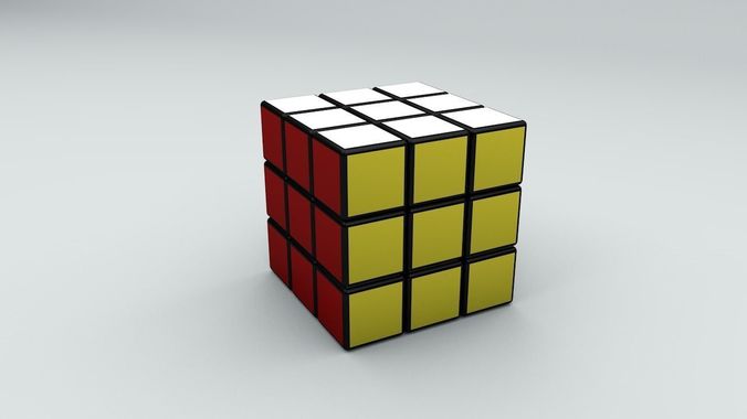 Rubik Cube Puzzle Low-poly 3D model_2