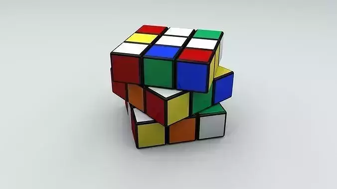 Rubik Cube Puzzle Low-poly 3D model Rubik Cube Puzzle Low-poly 3D model