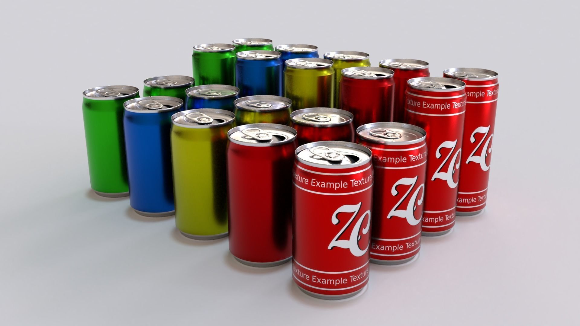 Soda Cans 3D model_2