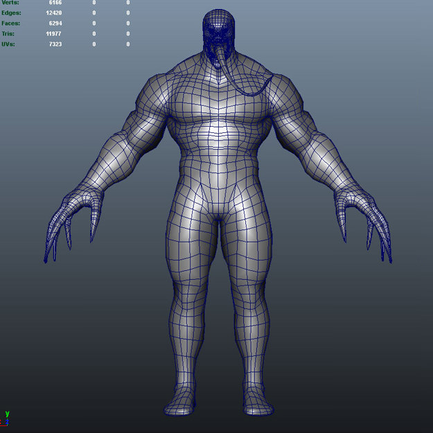 Venom wallpaper 3D model_6