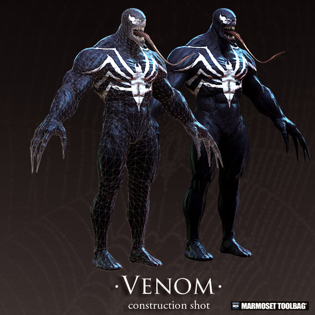 Venom wallpaper 3D model_1