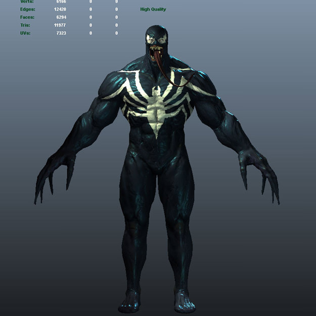 Venom wallpaper 3D model_5