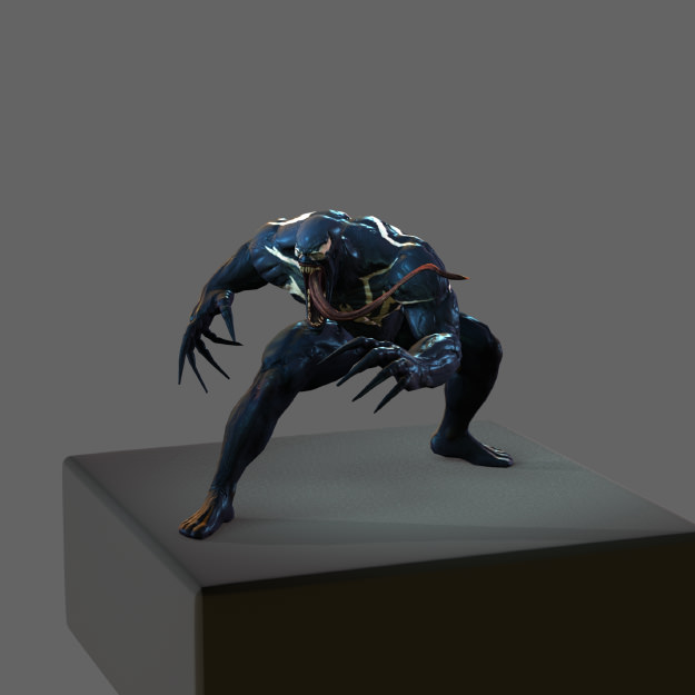 Venom wallpaper 3D model_4