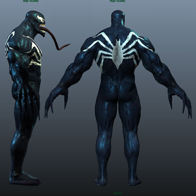 Venom wallpaper 3D model_7
