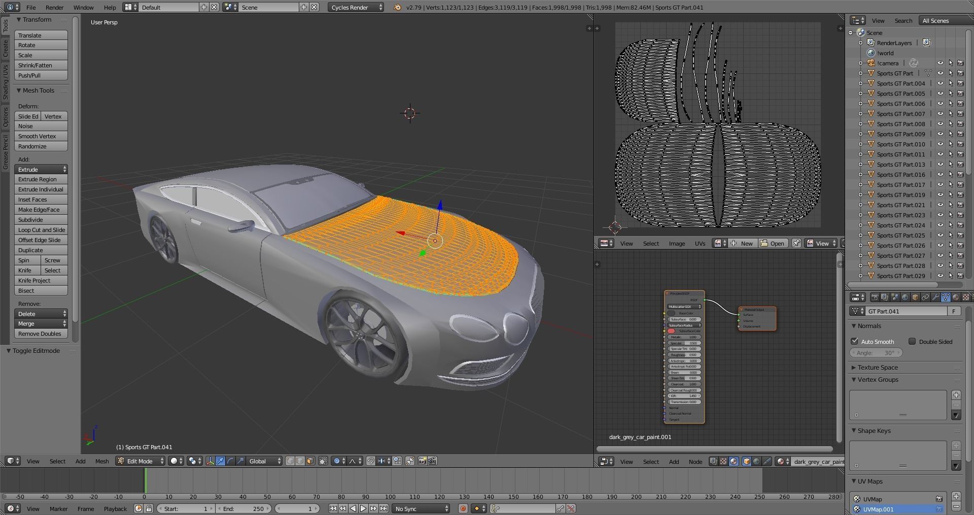 Generic Sports GT 2 Door Coupe Low-poly 3D model_9