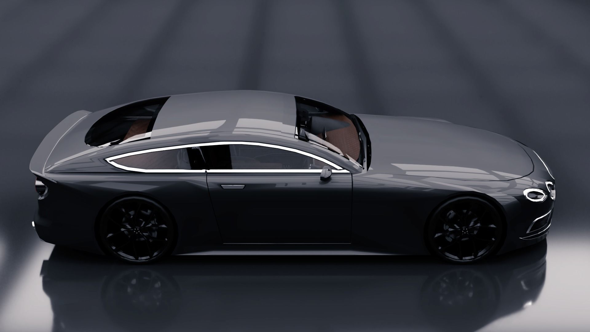 Generic Sports GT 2 Door Coupe Low-poly 3D model_3