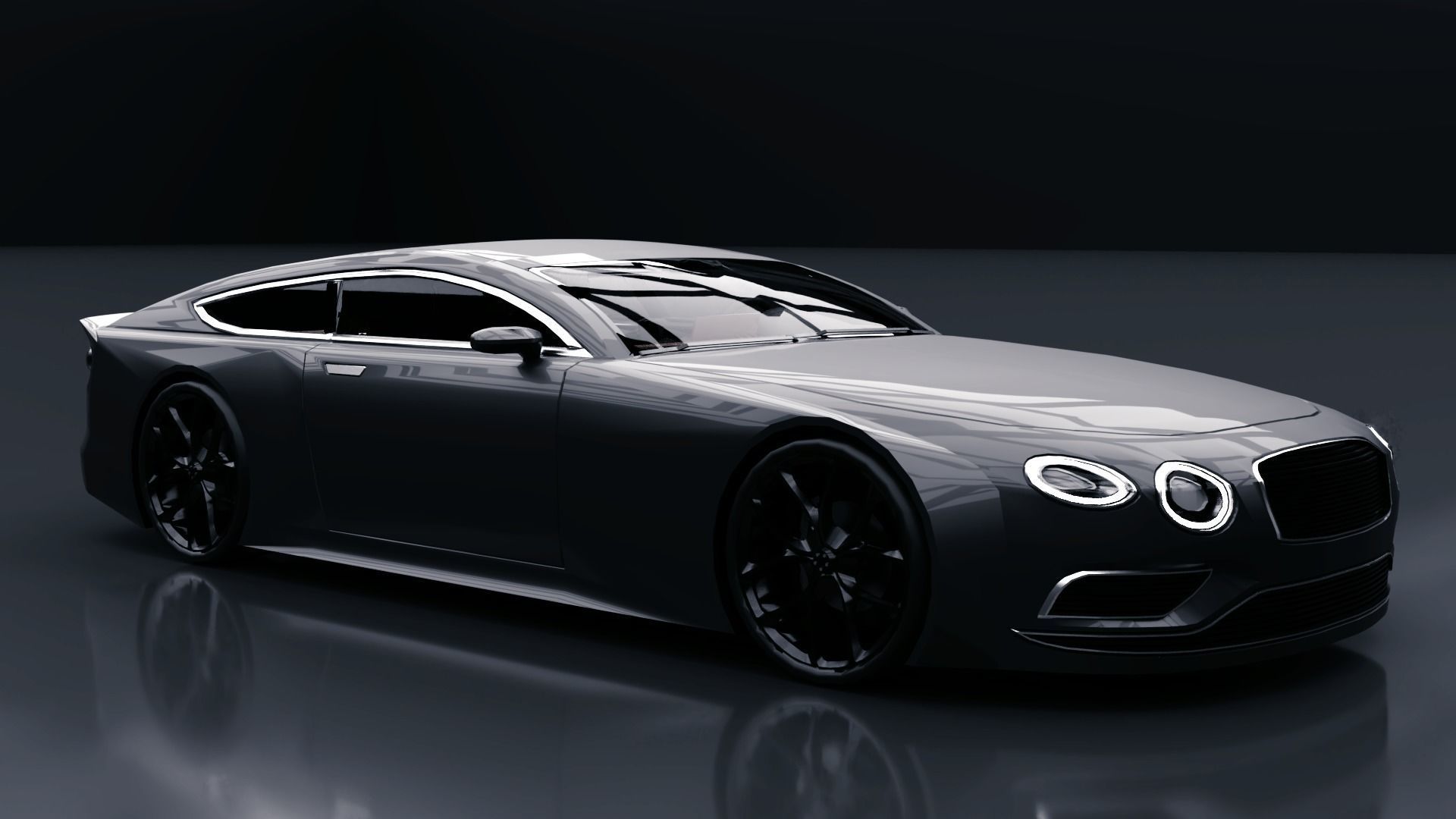 Generic Sports GT 2 Door Coupe Low-poly 3D model_1