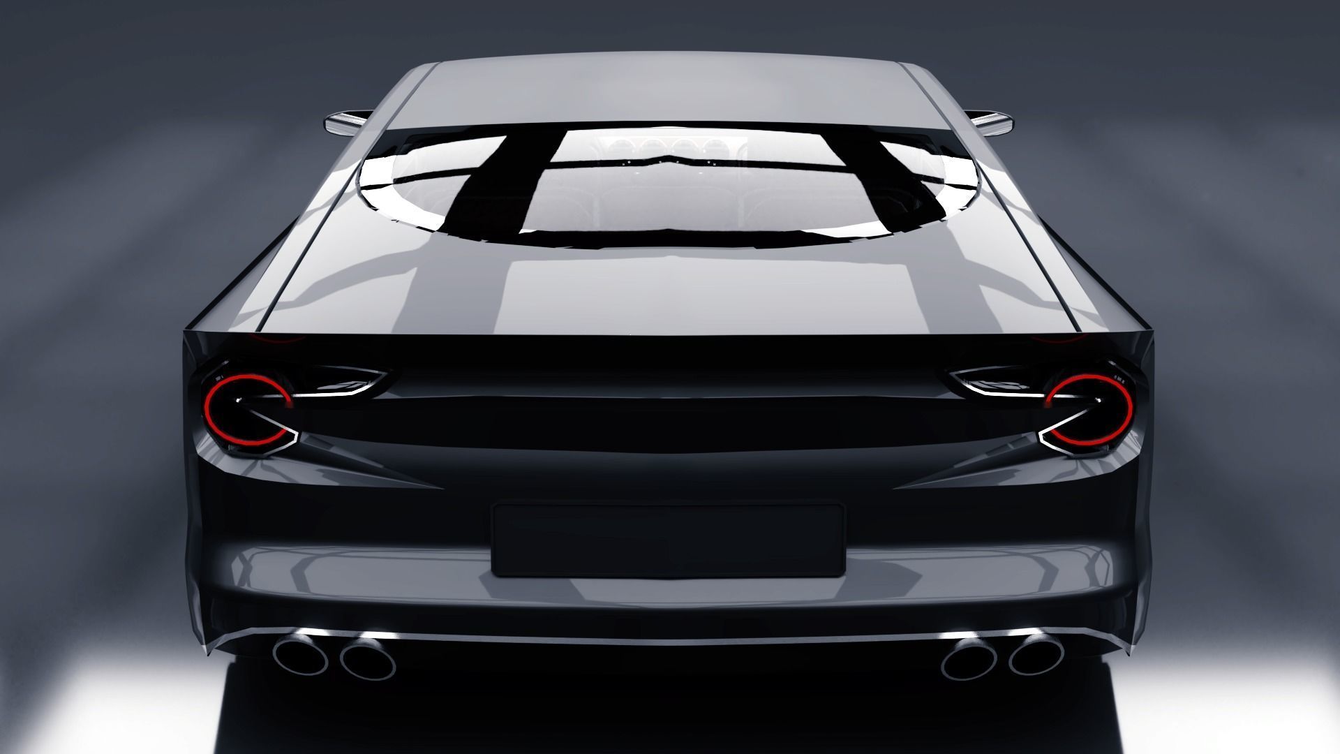 Generic Sports GT 2 Door Coupe Low-poly 3D model_5