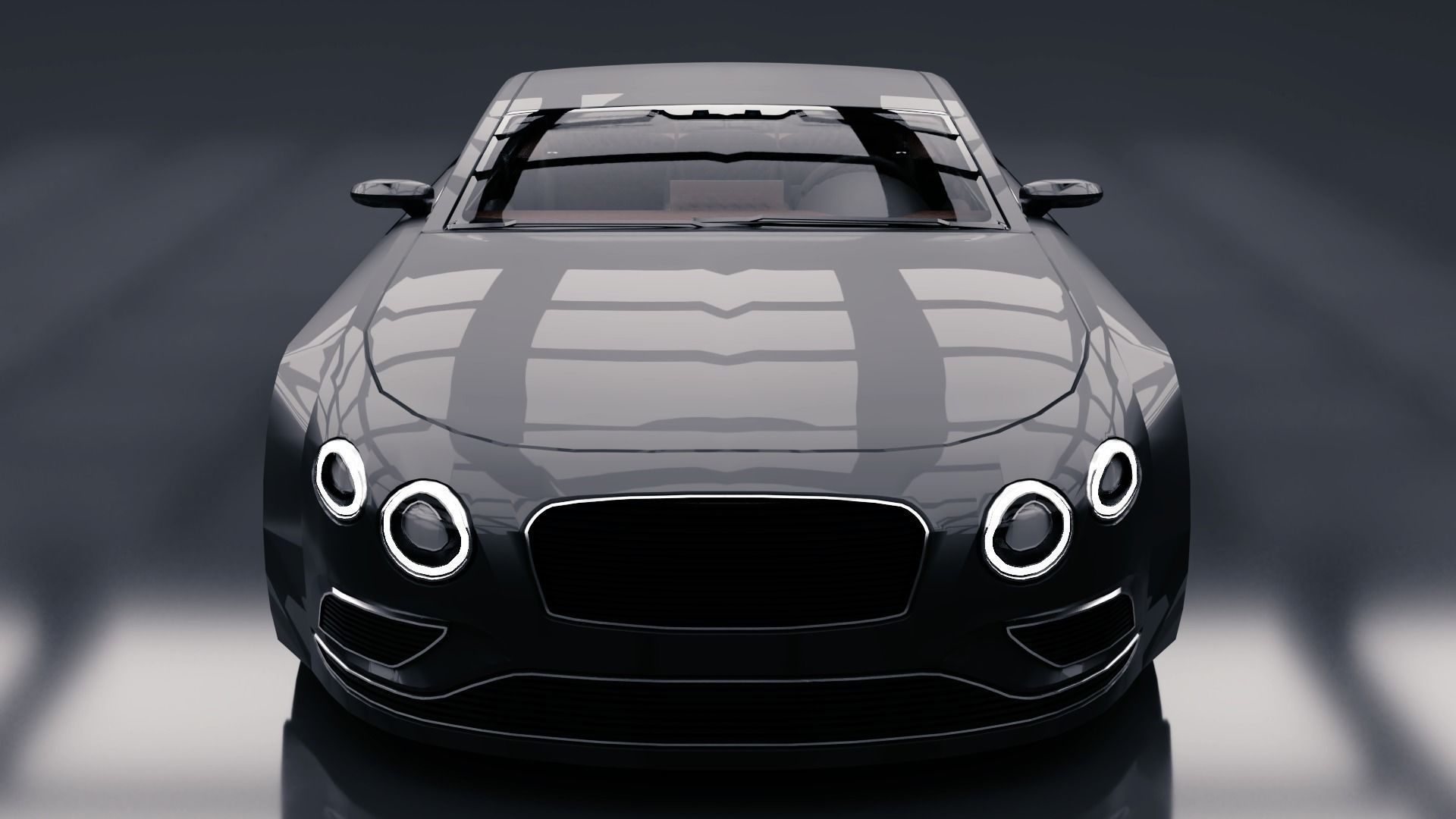 Generic Sports GT 2 Door Coupe Low-poly 3D model_4