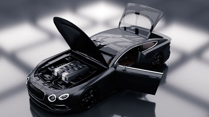 Generic Sports GT 2 Door Coupe Low-poly 3D model