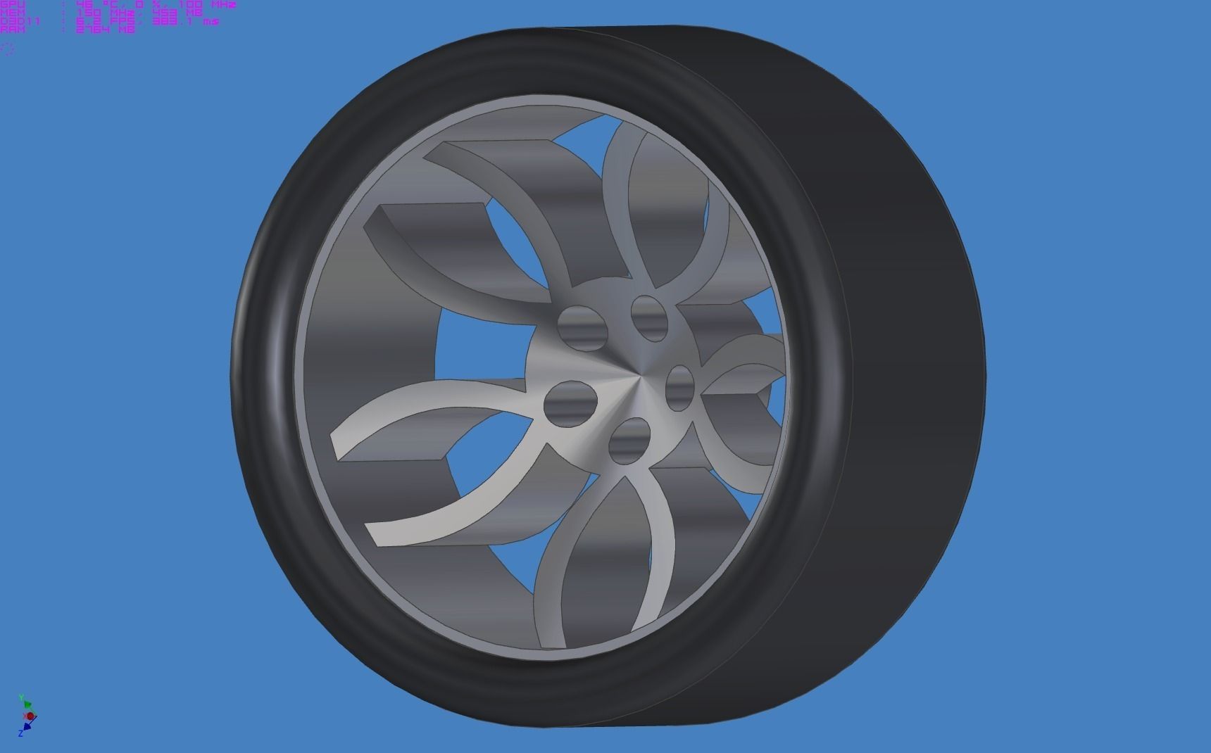 Random wheel Free 3D model