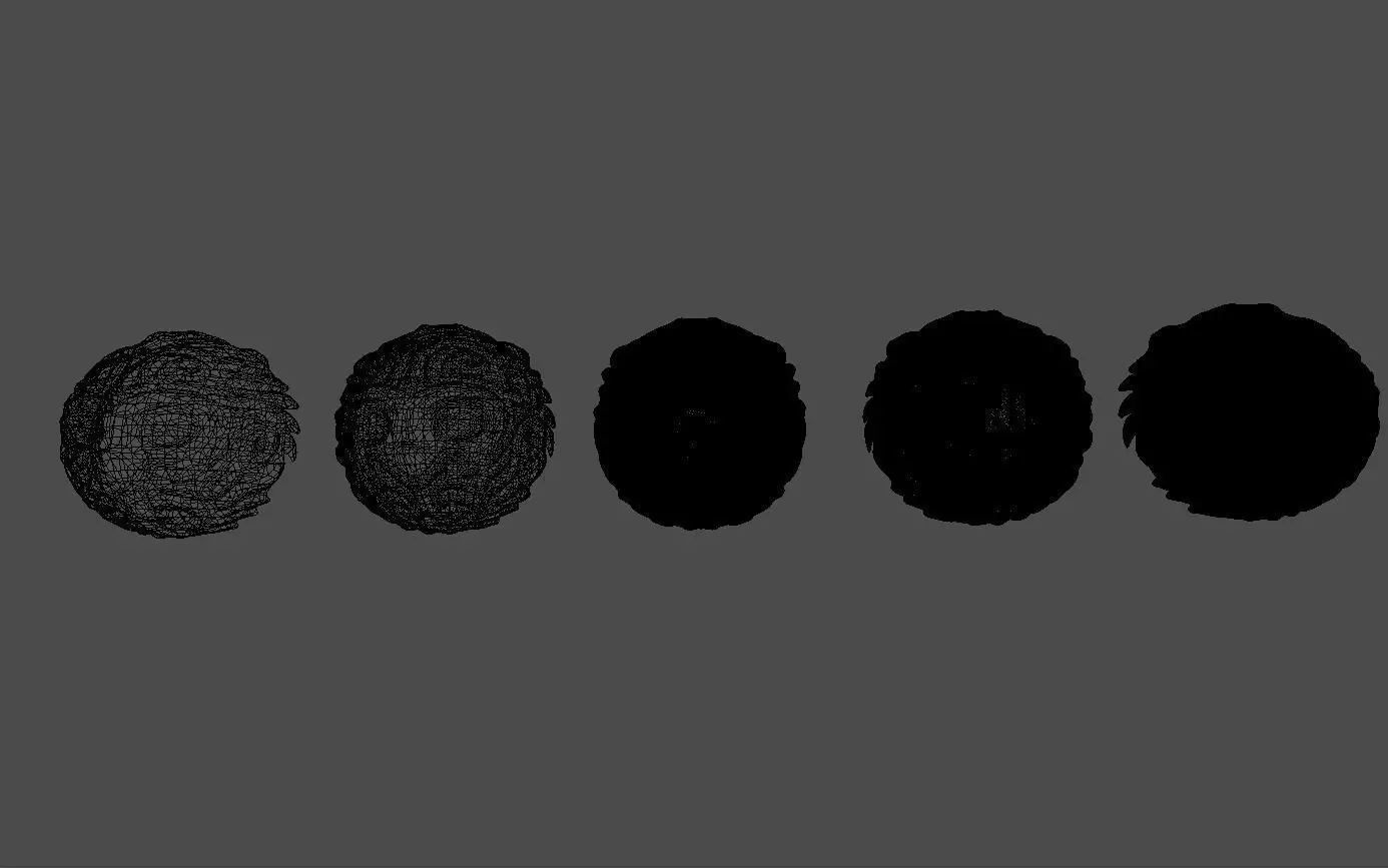 Low to High Poly test 22 Free 3D model_0