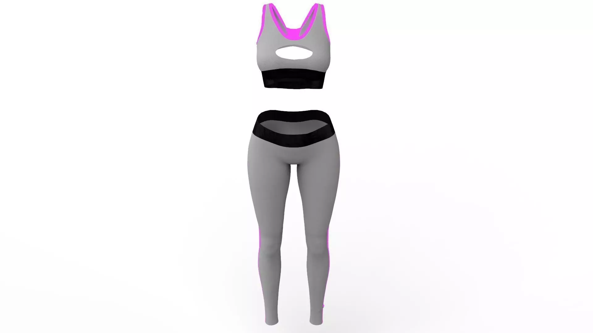 FREE Sports Bra and Leggings - Marvelous Designer - Project File Free 3D model_0