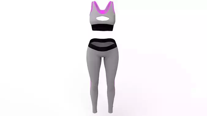 FREE Sports Bra and Leggings - Marvelous Designer - Project File Free 3D model
