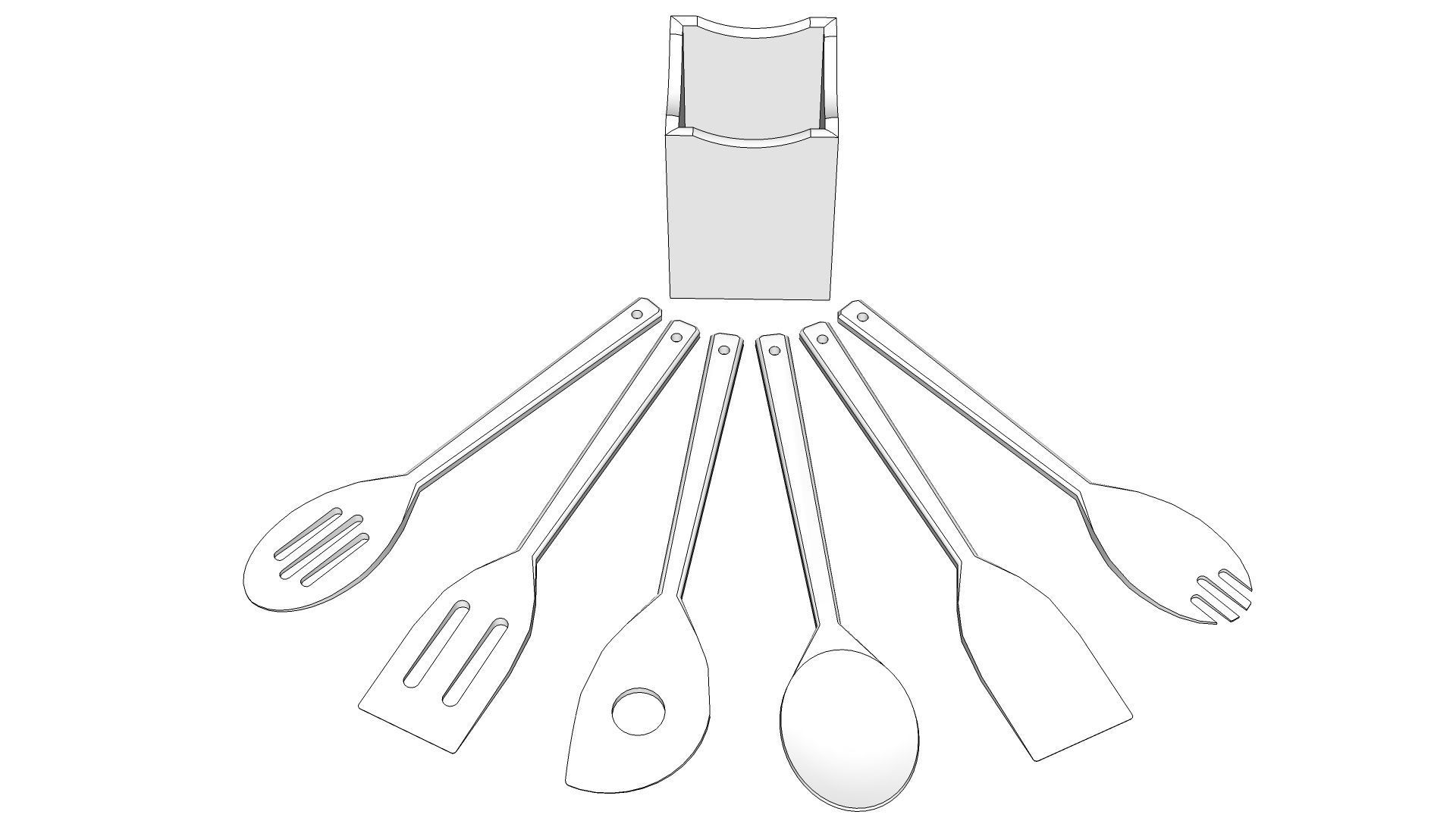 Wooden Spoon 3D model_14