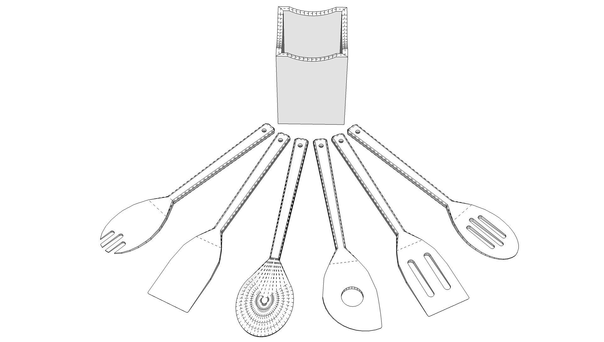 Wooden Spoon 3D model_16