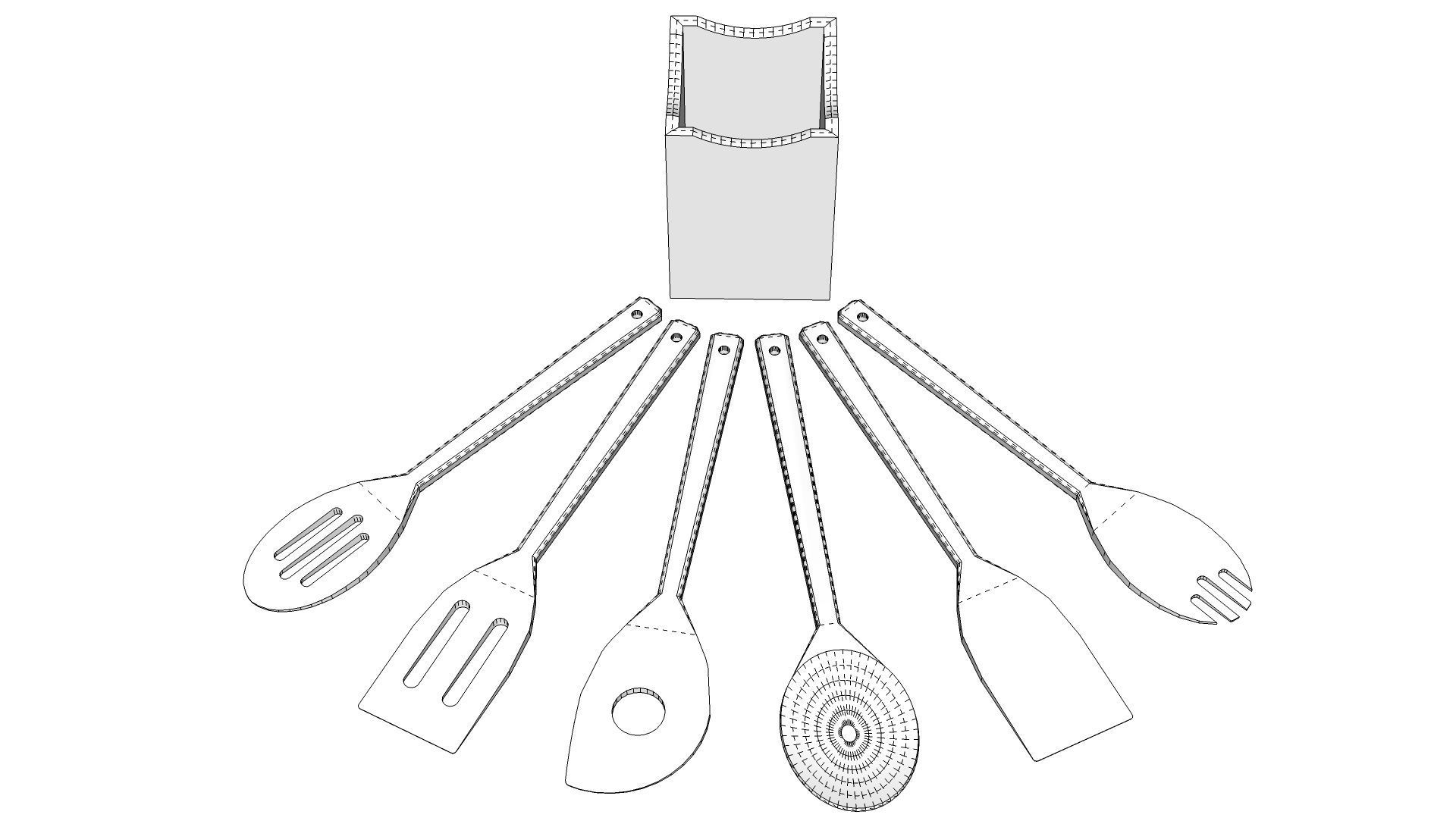 Wooden Spoon 3D model_15