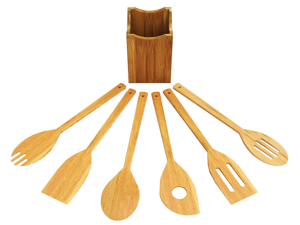 Wooden Spoon 3D model_9