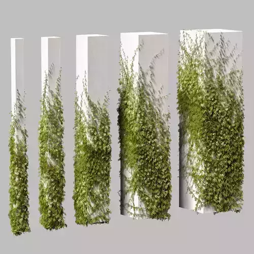 Leaves for square columns of different sizes 3D model