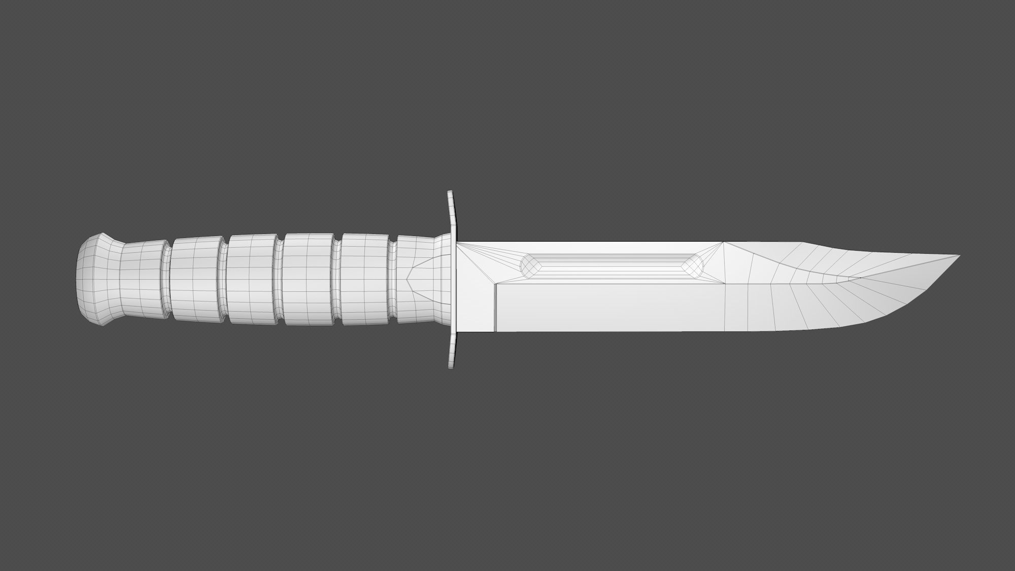 USMC Ka-Bar Knife Low-poly 3D model_5
