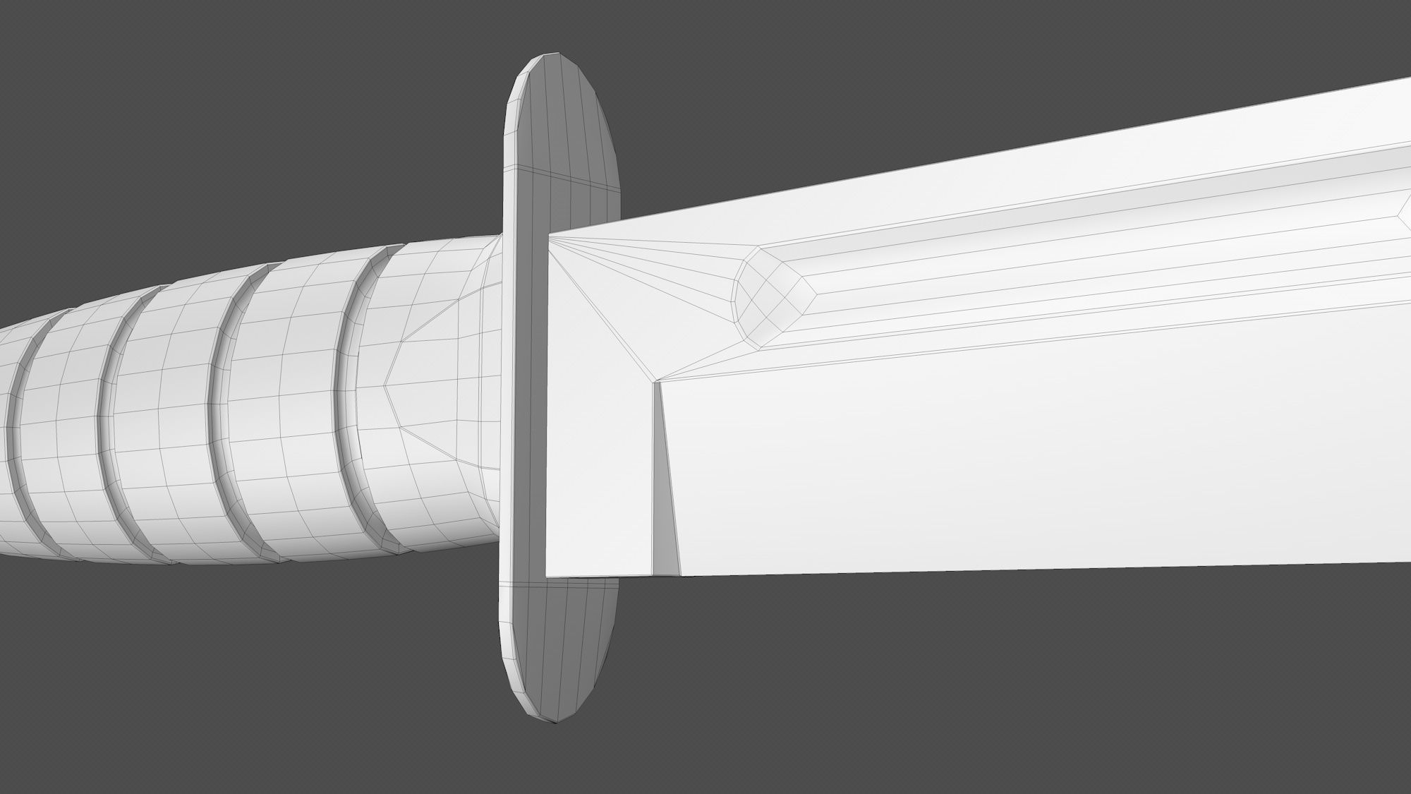 USMC Ka-Bar Knife Low-poly 3D model_7