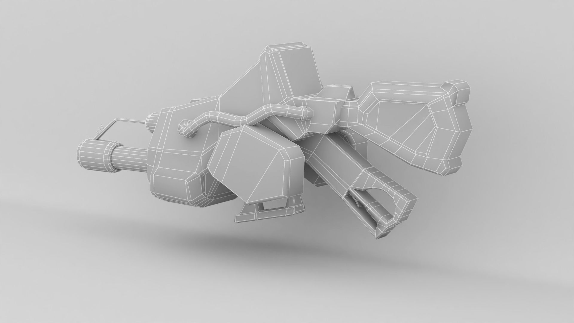 Gun AI 324 VR Low-poly 3D model_6