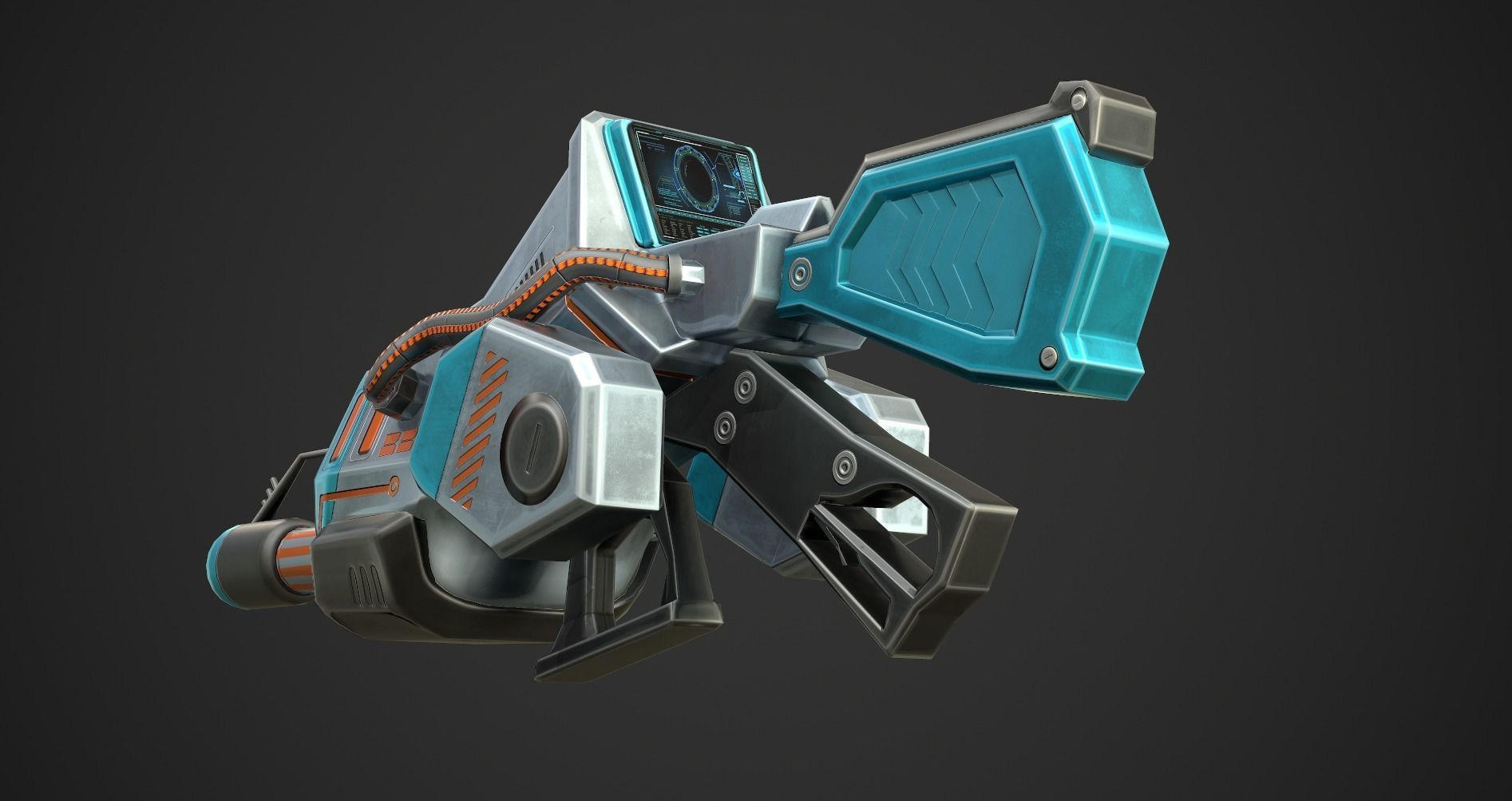 Gun AI 324 VR Low-poly 3D model_5