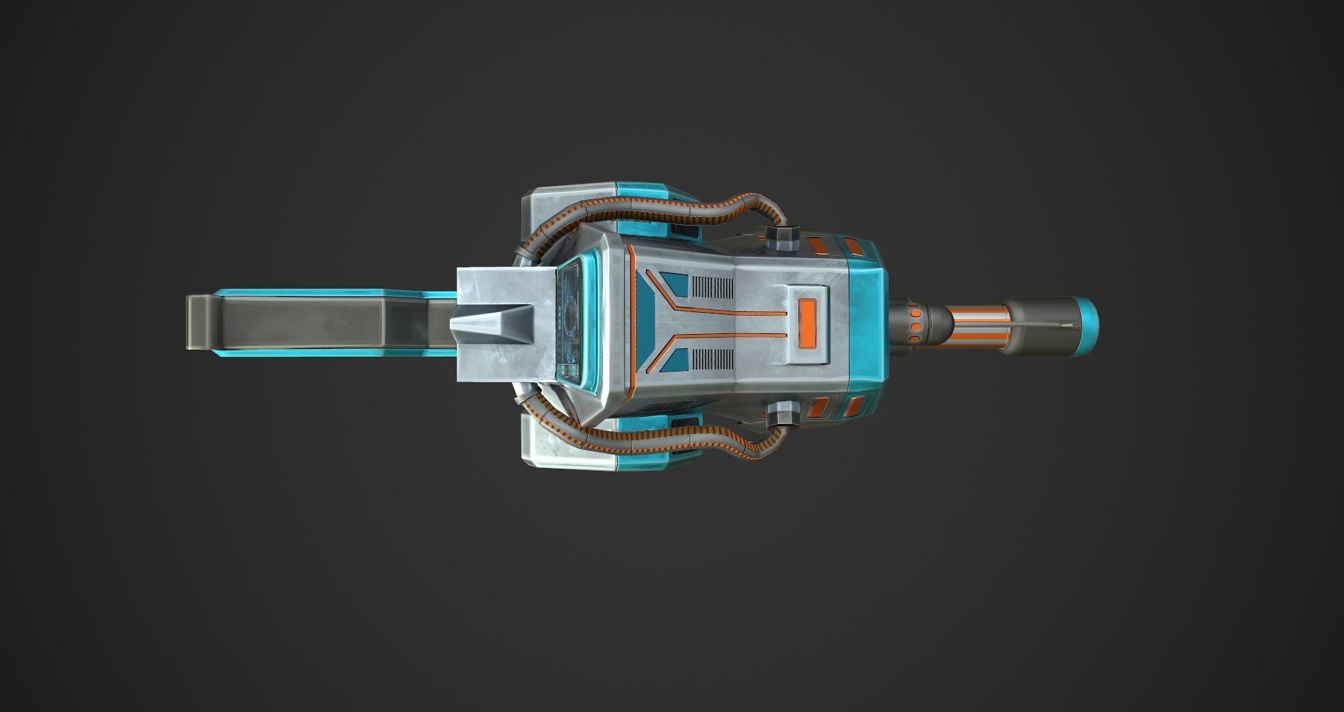 Gun AI 324 VR Low-poly 3D model_4