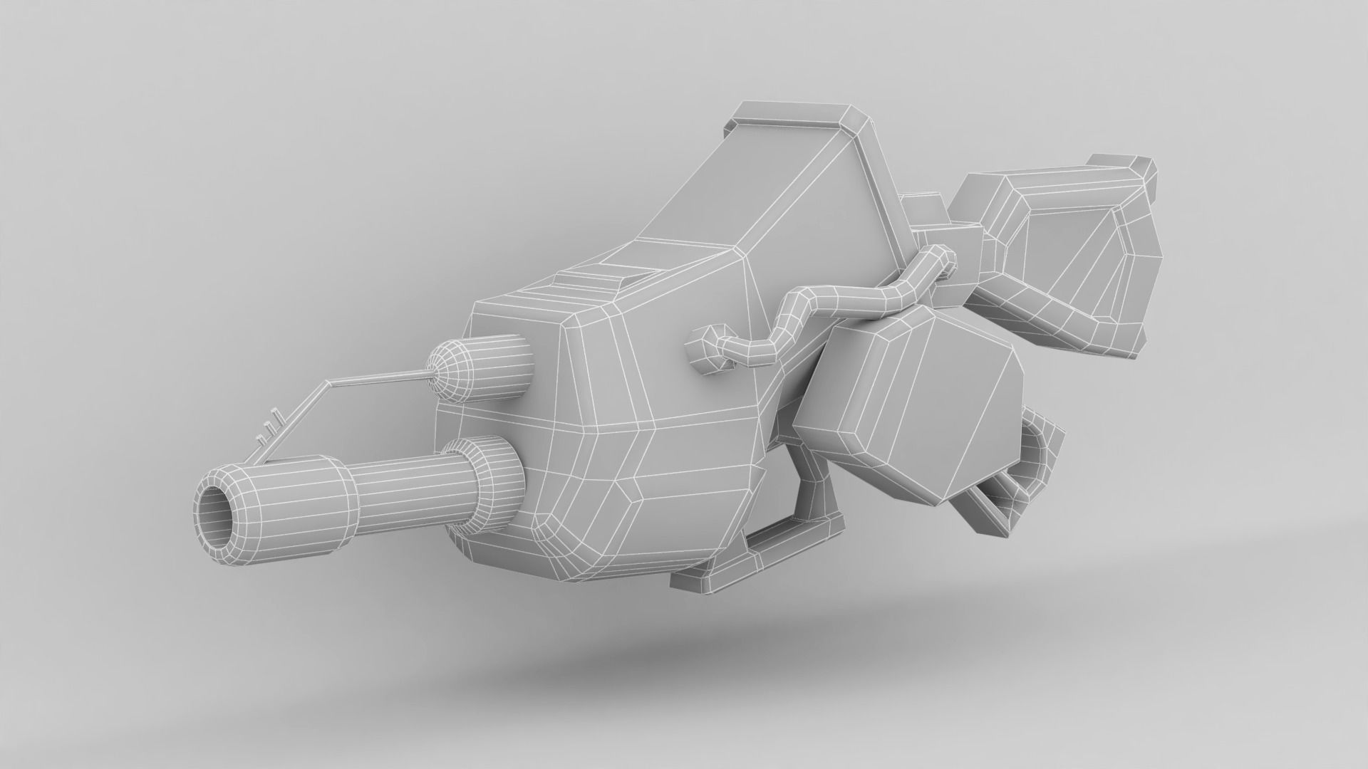 Gun AI 324 VR Low-poly 3D model_7