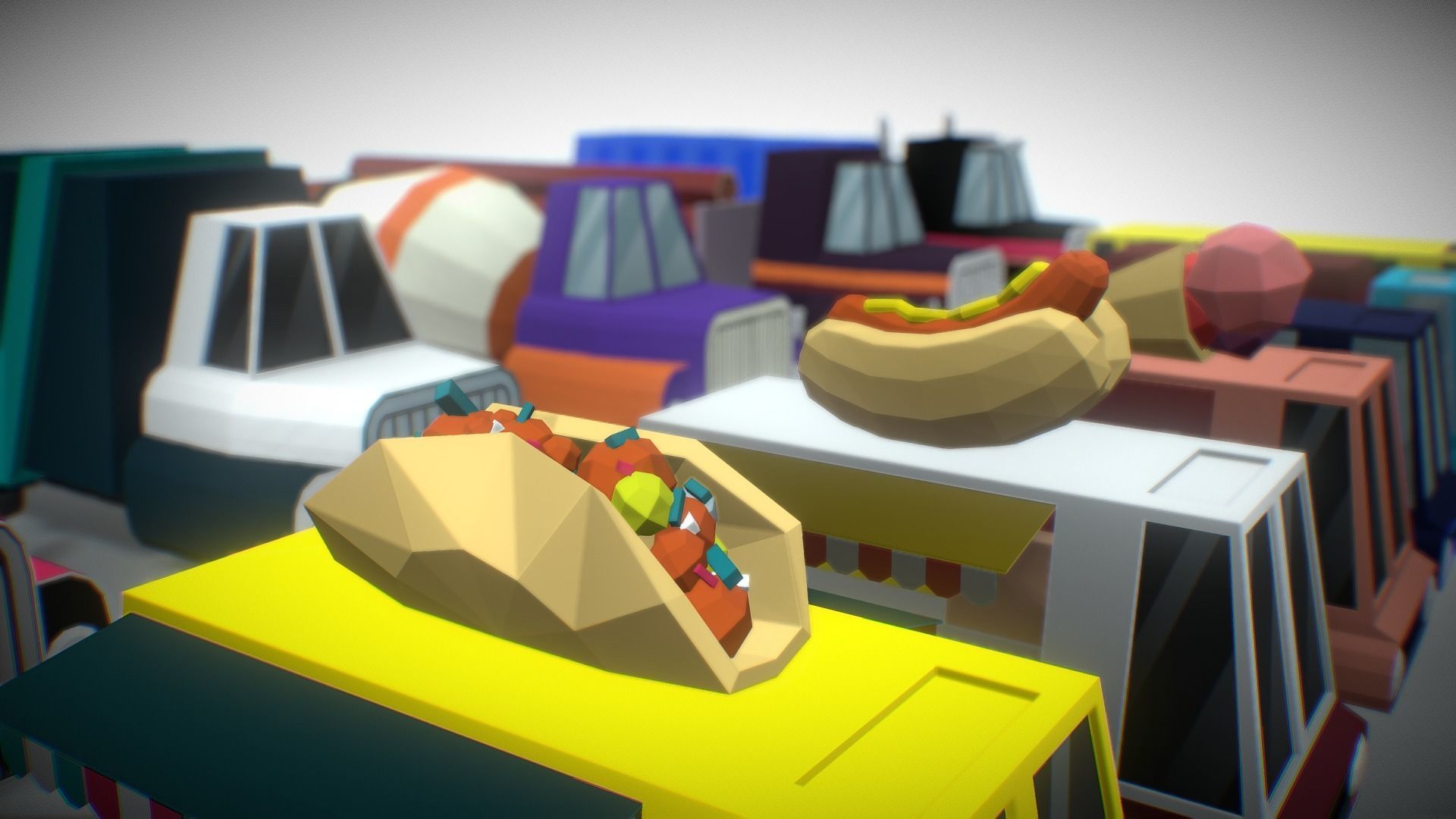 Vehicles Low Poly Pack Low-poly 3D model_5