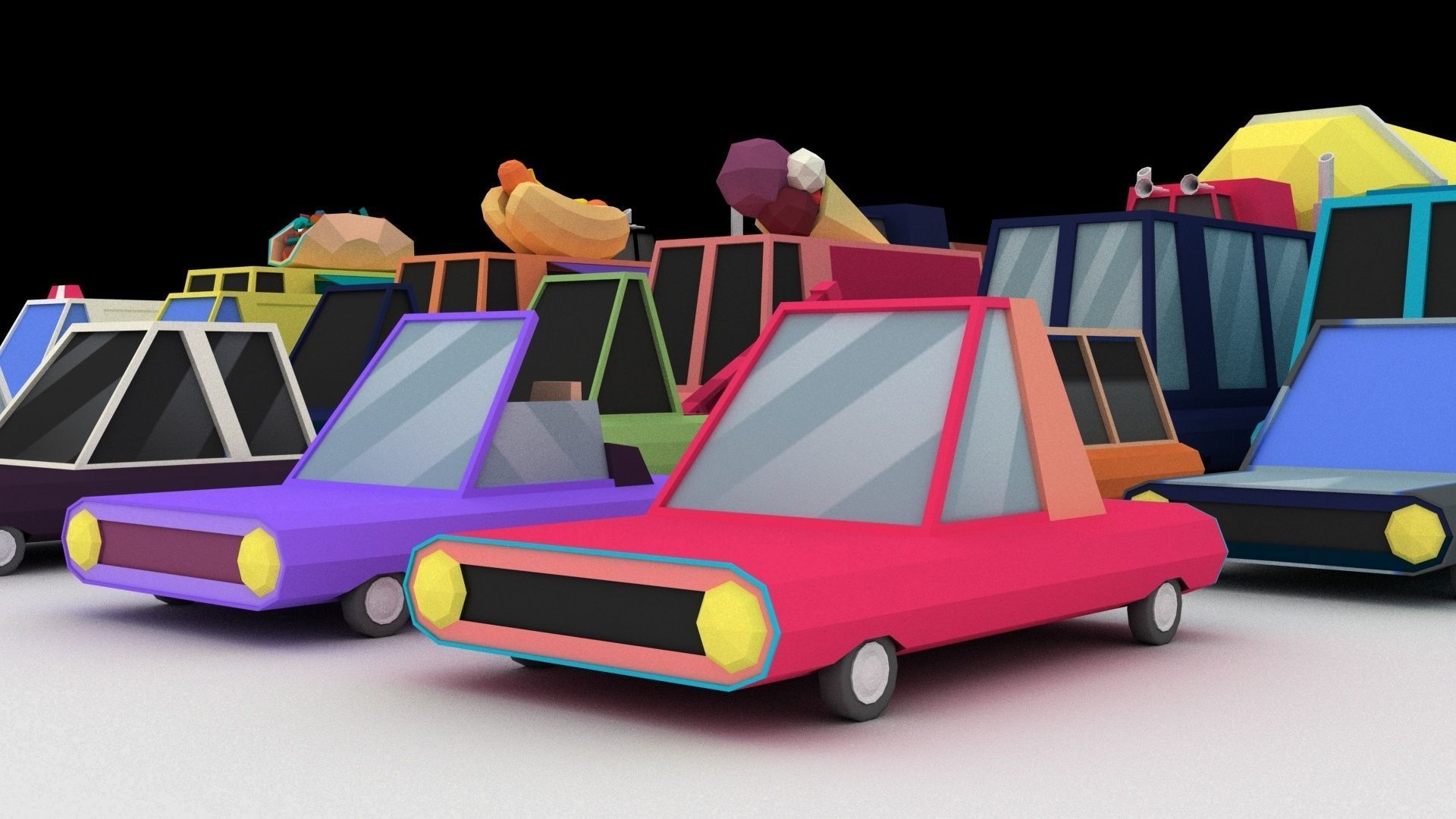 Vehicles Low Poly Pack Low-poly 3D model_3