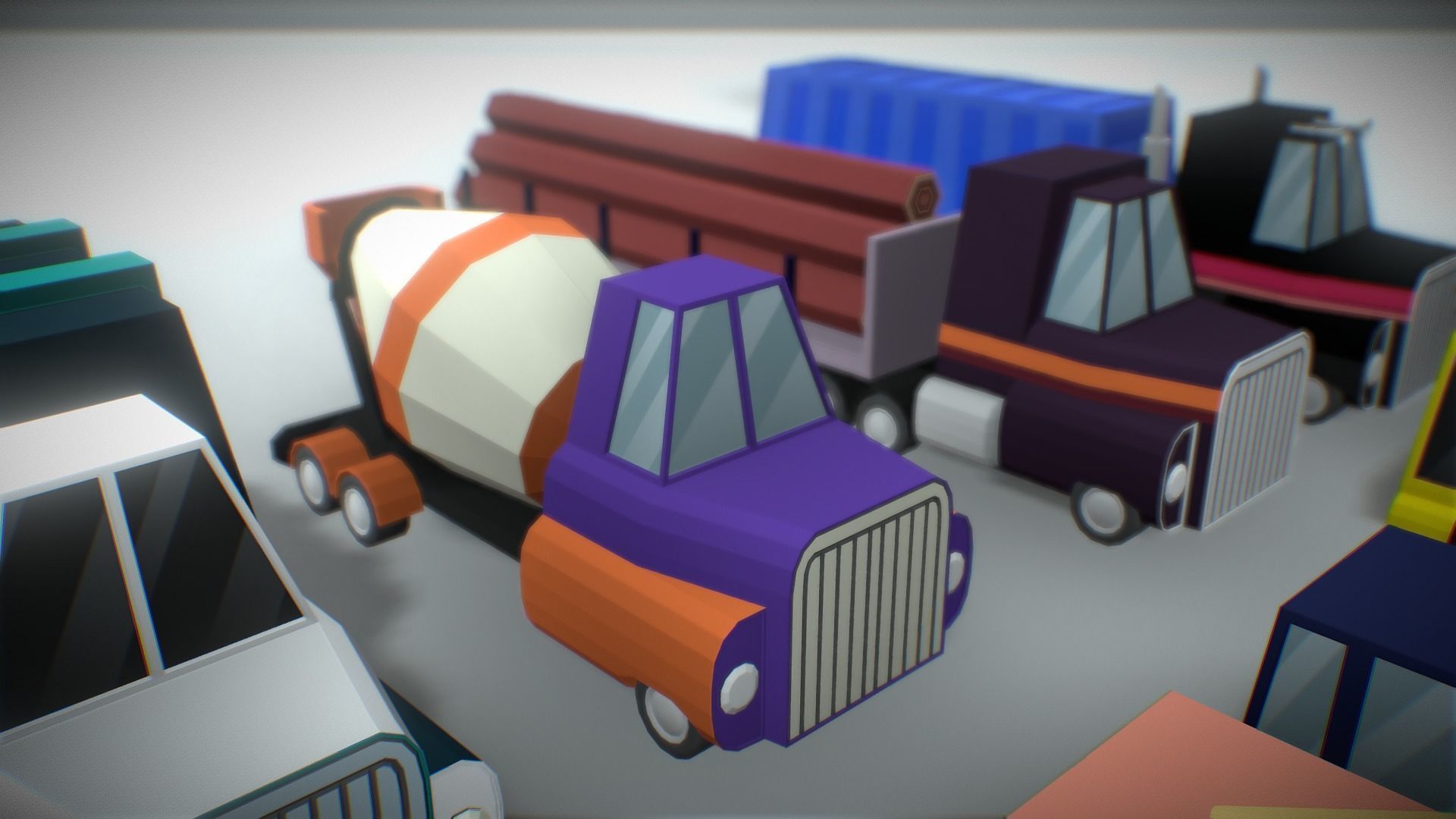 Vehicles Low Poly Pack Low-poly 3D model_7